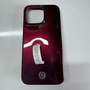 Loopy Maroon Shimmer iPhone Case